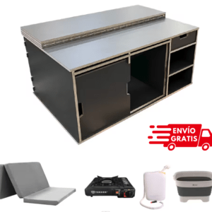 MUEBLE CAMA Quality Camper para Peugeot Rifter, Citroën Berlingo, Toyota Proace City y Opel Combo.