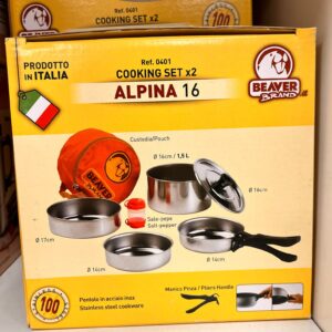 Beaver Brand Alpina 16 (Ref. 0401) juego de cocina para camping.