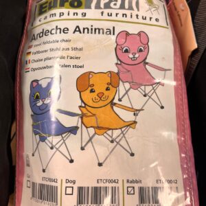 Silla plegable Euro Trail ARDECHE ANIMAL RABBIT Color rosa