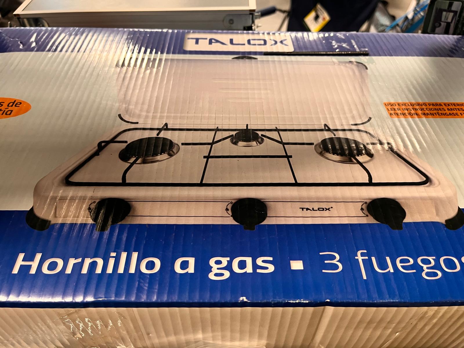 TALOX Hornillo cocina a gas 3 fuegos